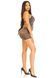 Платье Leg Avenue Lurex Rhinestone Keyhole Halter Dress One Size Black/Silver