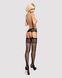 Сетчатые чулки-стокинги с имитацией гартеров Obsessive Garter stockings S500 S/M/L, черные