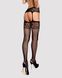 Сетчатые чулки-стокинги с имитацией гартеров Obsessive Garter stockings S500 S/M/L, черные