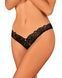 (SALE) Мереживні стрінги Obsessive Donna Dream crotchless thong XS/S Black, відкритий доступ