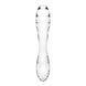 Двусторонний стеклянный дилдо Satisfyer Dazzling Crystal 1 Transparent, очень прочный, без стоппера