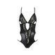 Боди с имитацией кожи и стрепами Passion ASUNA BODY L/XL, black