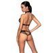 Белье с открытым доступом Passion MOONLIGHT SET S/M black, топ, стринги