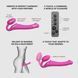 Безремневой страпон с вибрацией Strap-On-Me Vibrating Fuchsia M, диаметр 3,8 см, пульт ДУ, регулируемый