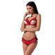 Комплект белья Passion Exclusive CHERRY SET OpenBra S/M, red, открытый лиф, трусики-юбочка