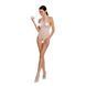 Бодістокінг у велику сітку Passion BS087 white, відкрита спина, халтер, з доступом