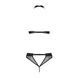 Белье с открытым доступом Passion MOONLIGHT SET S/M black, топ, стринги