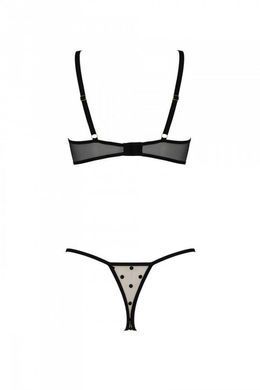 Эротический комплект Passion MARINA SET WITH OPEN BRA, XXL/XXXL, beige, открытые чашки
