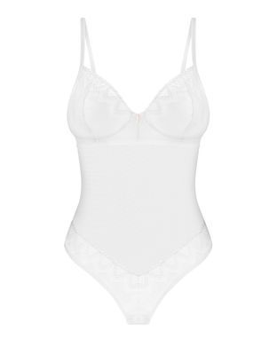 Боди Obsessive Alissium Teddy XL/2XL, лиф с мягкой чашкой, высокие вырезы для ног