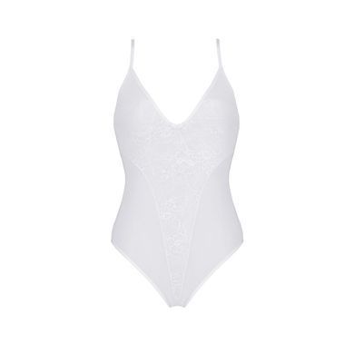 Боди с ажурным декором и открытым шагом Passion URSULA BODY S/M, white