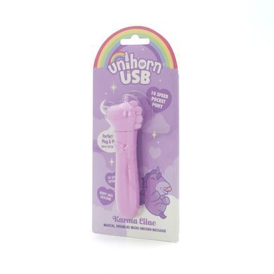 Вибратор-единорожка Unihorn USB Bullet &ndash; Karma Lilac, вибропуля, USB-зарядка, 10 режимов