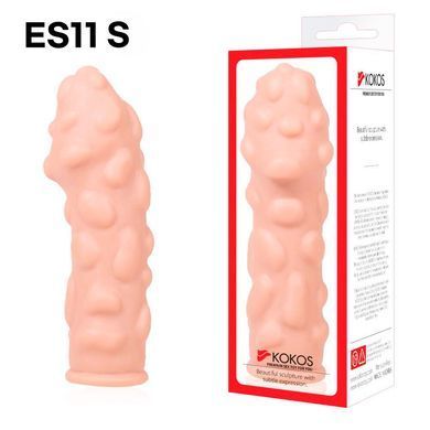 Насадка на член Kokos Extreme Sleeve ES.11 размер S, утолщающая, стимулирующий рельеф