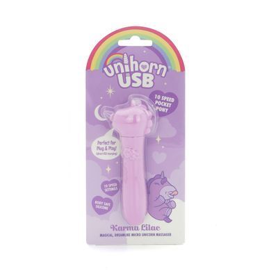 Вибратор-единорожка Unihorn USB Bullet &ndash; Karma Lilac, вибропуля, USB-зарядка, 10 режимов