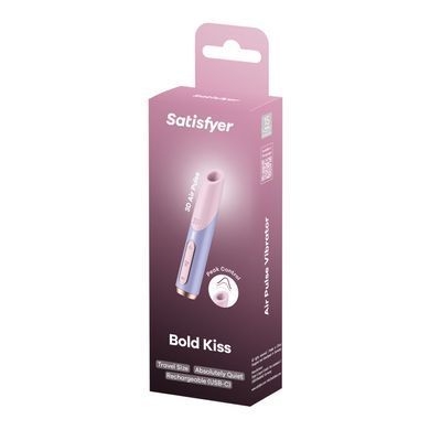 Вакуумний стимулятор Satisfyer Bold Kiss Violet, магнітна технологія 3D Air Pulse, 30 режимів роботи