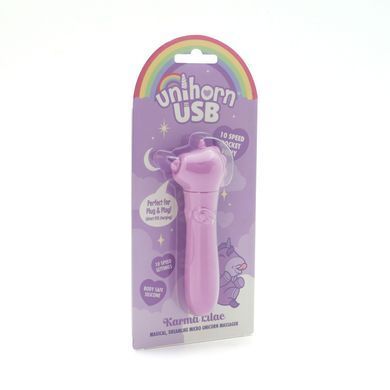 Вибратор-единорожка Unihorn USB Bullet &ndash; Karma Lilac, вибропуля, USB-зарядка, 10 режимов