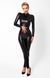 Комбинезон Noir Handmade F319 Caged, 3XL, под латекс, длинный рукав, с доступом, кольцо на поясе