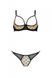 Эротический комплект Passion MARINA SET WITH OPEN BRA, XXL/XXXL, beige, открытые чашки