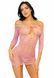 Сукня-сітка з сердечками Leg Avenue Heart net mini dress Pink, зав&rsquo;язки, відкриті плечі, one size