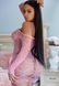 Сукня-сітка з сердечками Leg Avenue Heart net mini dress Pink, зав&rsquo;язки, відкриті плечі, one size