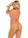 Боди-бикини Leg Avenue Wrap around bikini bodysuit, One Size, ярко-розовое, на завязках, со стразами
