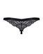 Кружевные танга с доступом Obsessive 828-THC-1 crotchless thong L/XL, черные