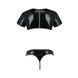 Комплект чоловічої білизни під латекс Passion 057 SET PETER S/M Black, кроп-топ, стринги
