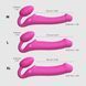 Безремінний страпон з вібрацією Strap-On-Me Vibrating Fuchsia L, діаметр 3,7см, пульт ДК, регульований