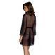 Пеньюар Passion AMBERLY PEIGNOIR black, XXL/XXXL, пояс в комплекте