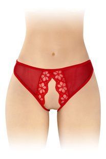 Трусики з відкритим доступом Fashion Secret Ambre Red, сітка