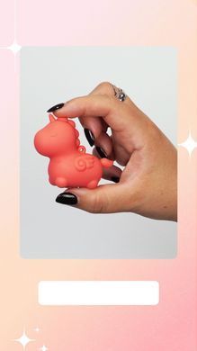 Вибратор мини-единорожка Unihorn Mini &ndash; Peachy Pony, брелок с вибрацией, 10 режимов