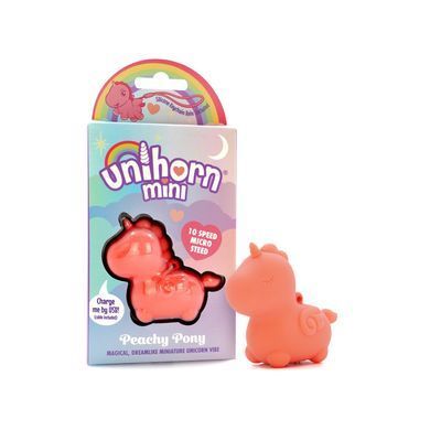 Вибратор мини-единорожка Unihorn Mini &ndash; Peachy Pony, брелок с вибрацией, 10 режимов