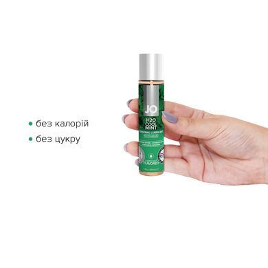 Смазка на водной основе JO H2O &mdash; Cool Mint (30 мл) без сахара, растительный глицерин