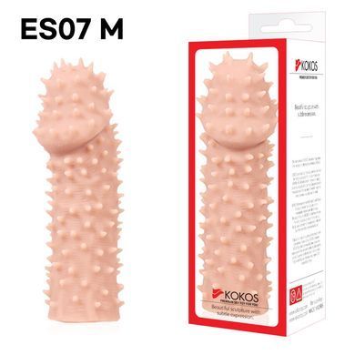 Насадка на член Kokos Extreme Sleeve ES.07 размер M, утолщающая, стимуляция точки G