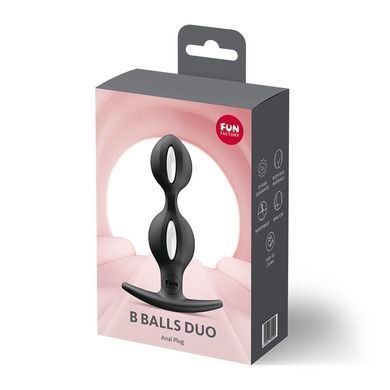 Анальные шарики Fun Factory B BALLS DUO Black, эффект вибрации, диаметр 3,2 и 3,6 см