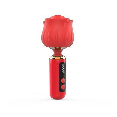 Вибромассажер Loviss Rose Mini Massage Wand Vibrator, головка в виде розы, 9 режимов