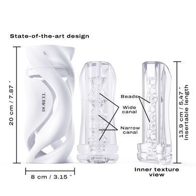 Мастурбатор Dorcel DEEP BLOW WHITE, двойное использование