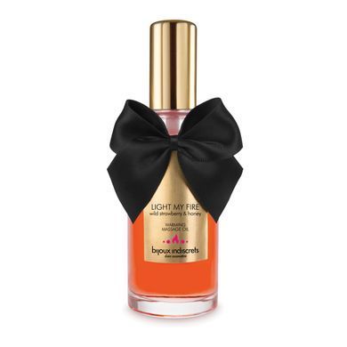 Разогревающее масло Bijoux Indiscrets Light my Fire &ndash; Wild Strawberry&Honey