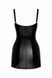 Платье Noir Handmade F320 Starlet, S, под латекс, мини, молния по всей длине, кольцо на поясе