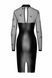 Платье Noir Handmade F310 Sublime, XXL, black, миди, мокрый эффект, верх &mdash; сетка, длинный рукав