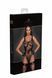 (SALE) Боді Noir Handmade F242 Tulle body with patterned flock embroidery - S