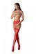 Эротические колготки-бодистокинг с тонкими подвязками Passion S028 One Size, red, открытый доступ