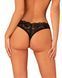 Мереживні стрінги Obsessive Donna Dream crotchless thong XL/2XL Black, відкритий доступ