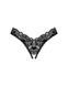 Мереживні стрінги Obsessive Donna Dream crotchless thong XL/2XL Black, відкритий доступ