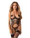 Корсет Obsessive Dominna cupless corset & crotchless thong S/M