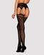 Сетчатые чулки-стокинги под леопард Obsessive Garter stockings S817 S/M/L, имитация гартеров, с дост