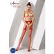 Сітчасті панчохи-стокінги Passion S011 One Size, Red, імітація гартерів, відкритий доступ