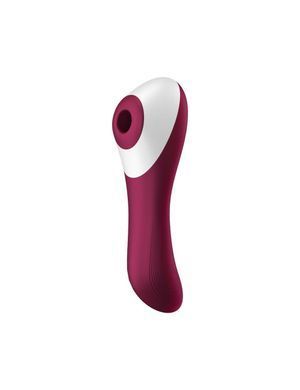 Вакуумный стимулятор с вибрацией Satisfyer Dual Crush Wine Red