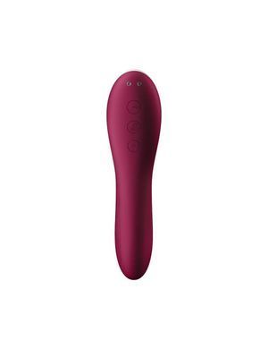 Вакуумный стимулятор с вибрацией Satisfyer Dual Crush Wine Red