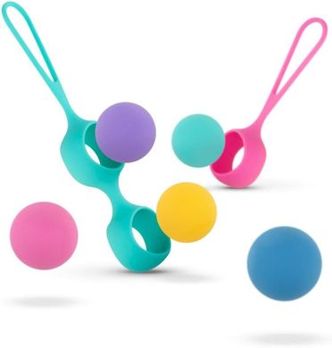 Набор вагинальных шариков PMV20: Vita – Kegel Ball Set, масса 40, 50, 60 г, два держателя