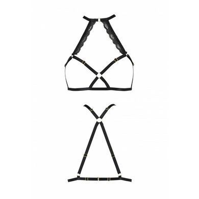 Портупея из стреп с кружевом Passion Exclusive LORRY BRA S/M, black